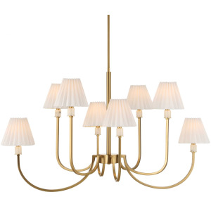Poppins 8 Light Brass Chandelier