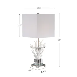Corallo White Coral Table Lamp