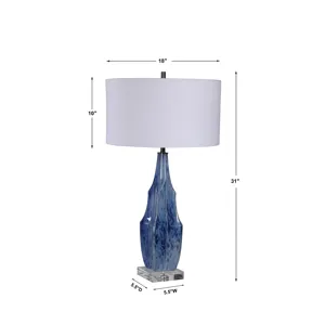Everard Blue Table Lamp