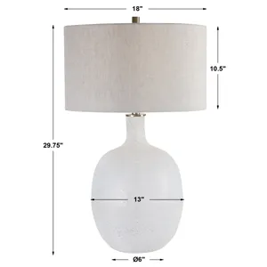 Whiteout Mottled Glass Table Lamp