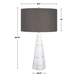 Citadel White Marble Table Lamp
