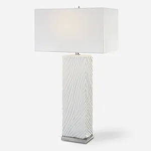 Pillar White Marble Table Lamp