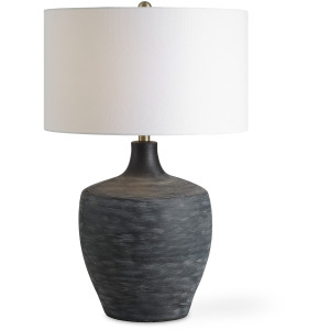 Graphite Ribbed Table Lamp