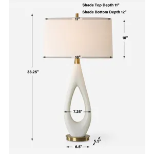 Promenade White Table Lamp