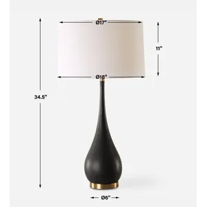 Nocturnal Black Table Lamp