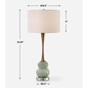 Sanctuary Green Gray Table Lamp