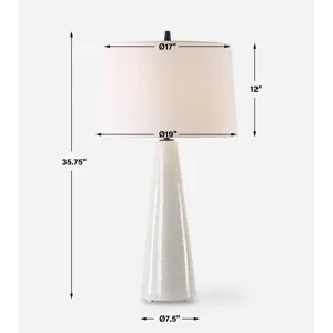 Loire Ivory Glaze Table Lamp
