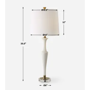 Colette White Stone Table Lamp