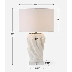Stratified White Table Lamp