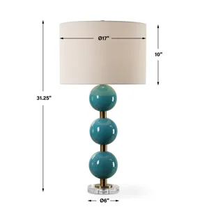 Palawan Blue Glaze Table Lamp