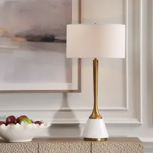 Avola White Marble Table Lamp