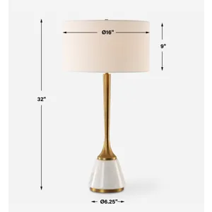 Avola White Marble Table Lamp