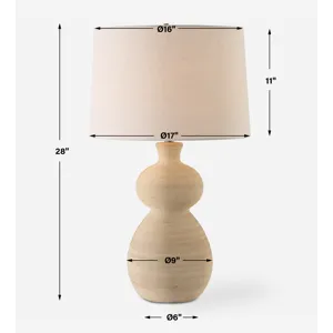 Pueblo Fired Clay Table Lamp