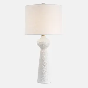 Sonata Textured White Table Lamp