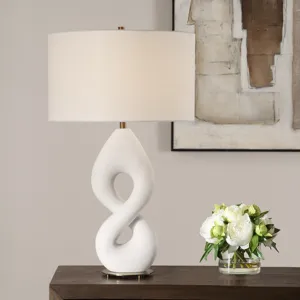Meridian Ivory Stone Table Lamp