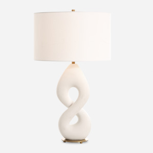 Meridian Ivory Stone Table Lamp