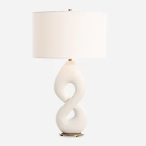 Meridian Ivory Stone Table Lamp