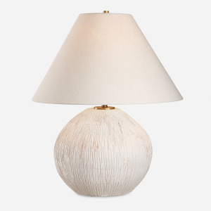 Meryl Aged White Table Lamp