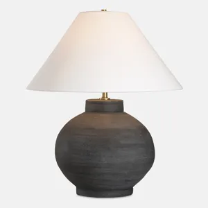 Tramore Rustic Charcoal Table Lamp