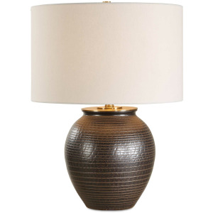 Hawkins Bronze Ribbed Table Lamp