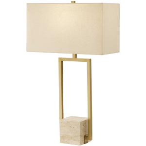 Warrick Modern Travertine Table Lamp