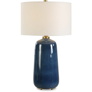 Brae Blue Glaze Table Lamp