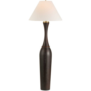 Pravin Dark Wood Floor Lamp