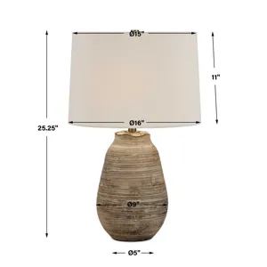 Tonachio Etched Urn Table Lamp