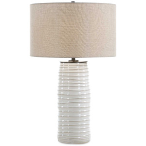 Barat White Ceramic Table Lamp
