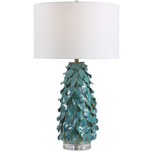Mina Teal Blue Table Lamp