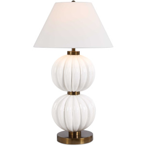 Irena White Sphere Table Lamp