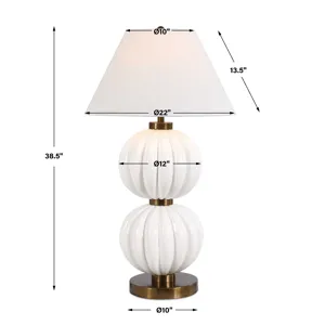 Irena White Sphere Table Lamp