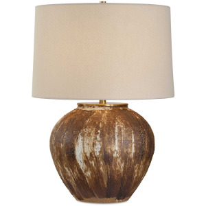 McKinley Textured Brown Table Lamp