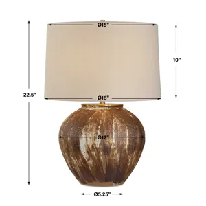 McKinley Textured Brown Table Lamp