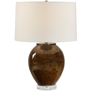 Rye Glazed Brown Table Lamp