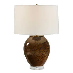 Rye Glazed Brown Table Lamp
