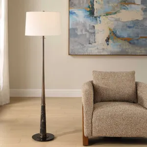 Tallarico Brass & Marble Floor Lamp