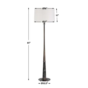 Tallarico Brass & Marble Floor Lamp