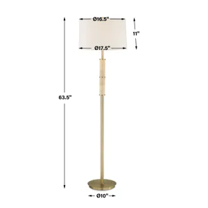 Verlaine Travertine Floor Lamp