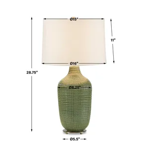 Dulcich Green Grid Table Lamp