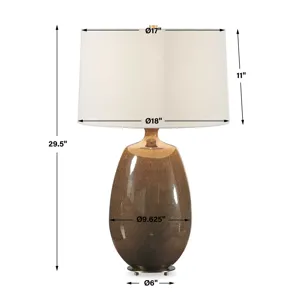 Vinson Glossy Brown Table Lamp
