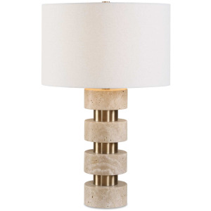 Makani Travertine Table Lamp