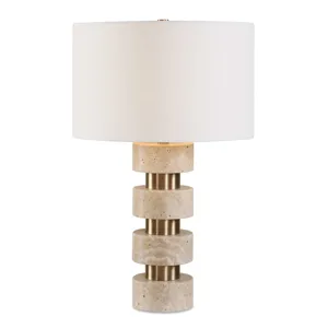 Makani Travertine Table Lamp