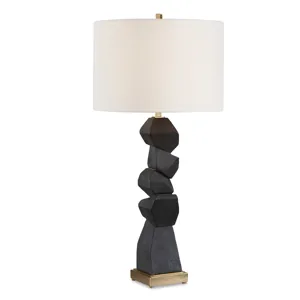 Demelo Stacked Wood Table Lamp