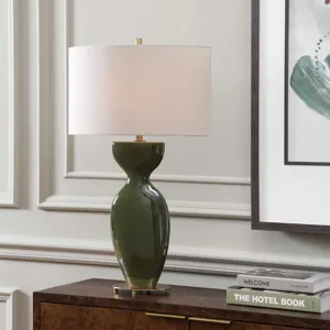 Curhan Green Glaze Table Lamp