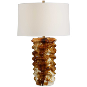 Bassa Brown Cream Glazed Table Lamp