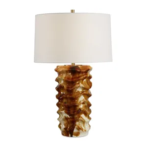 Bassa Brown Cream Glazed Table Lamp