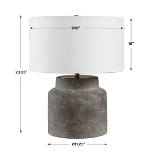 Benedet Gray Wash Table Lamp