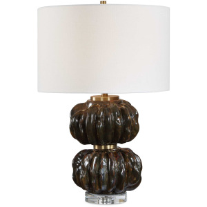 Jaudon Stacked Bronze Table Lamp