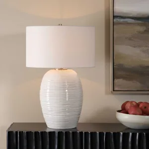 Alkman White Glaze Table Lamp